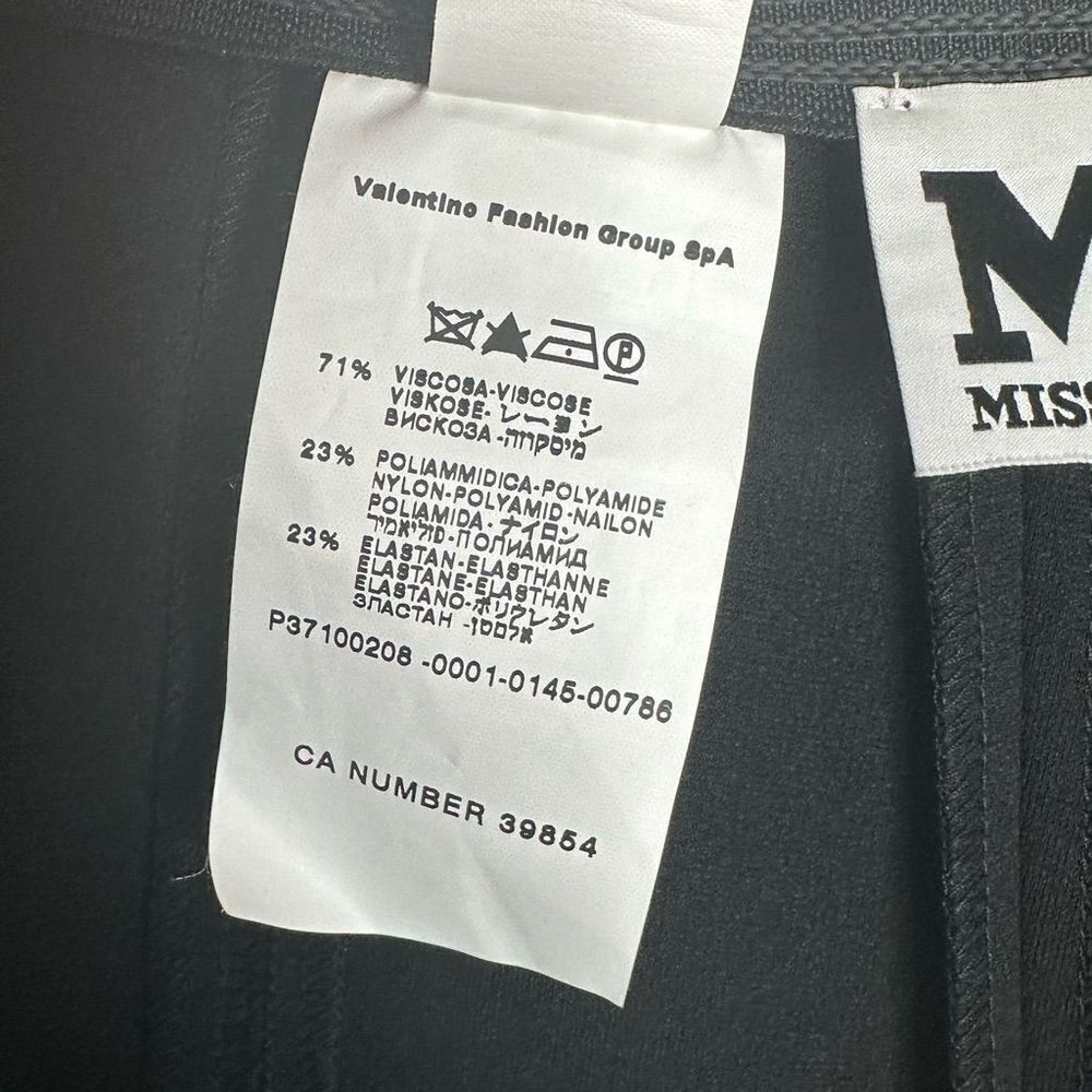 M Missoni Black Viscose Stretch Pants‎ size US 10 - Picture 6 of 6